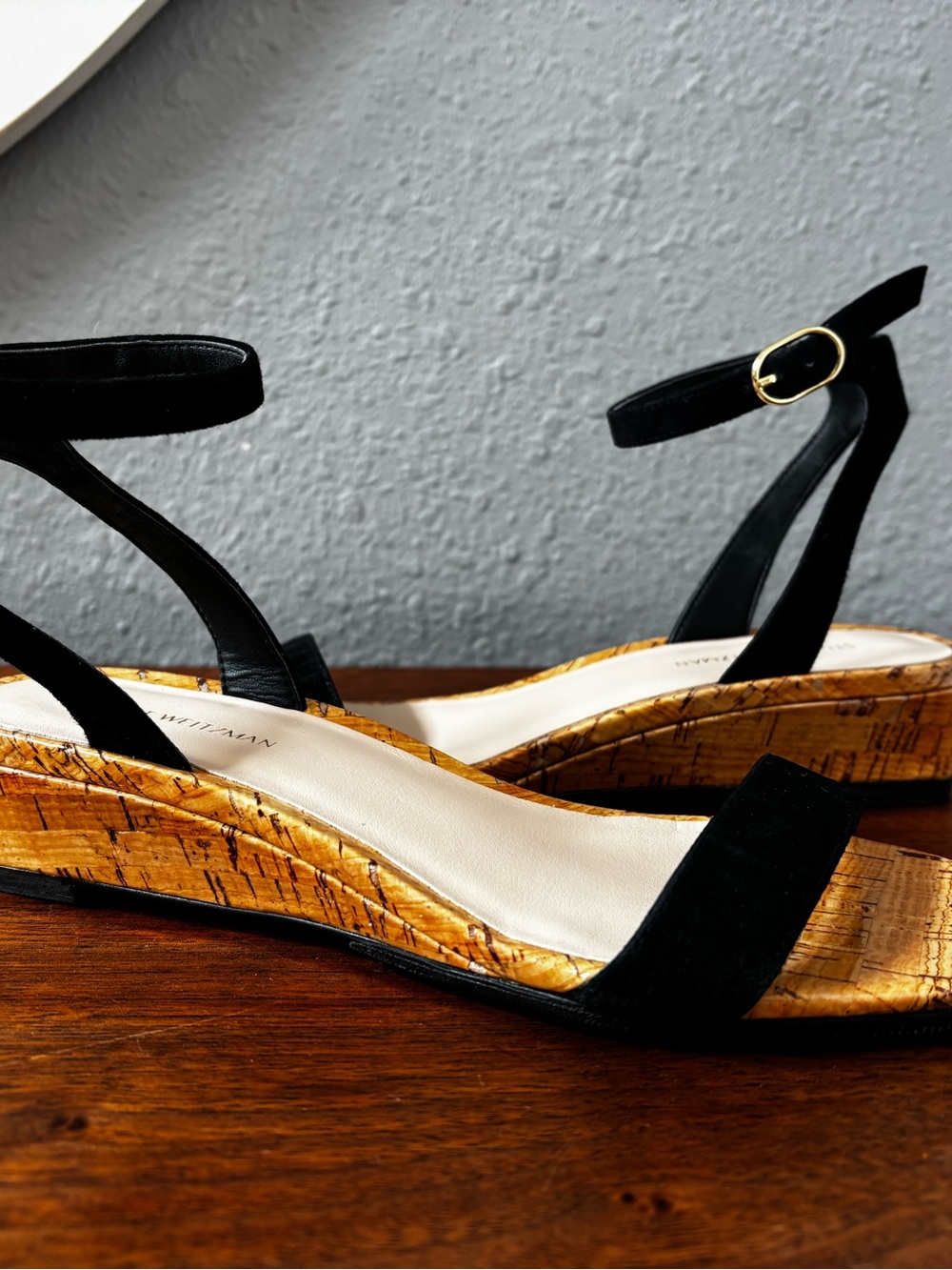 Stuart Weitzman Avenue 35 ankle-strap wedge suede sandals Size 7